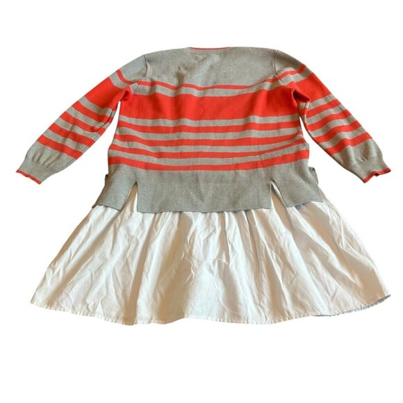English Factory Grey Striped Sweater Dress Pullover Layered Size Large Women's - Picture 7 of 12